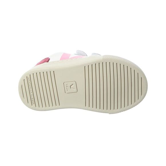 Veja Small V-12 Leather Sneaker, White - Picture 4 of 5